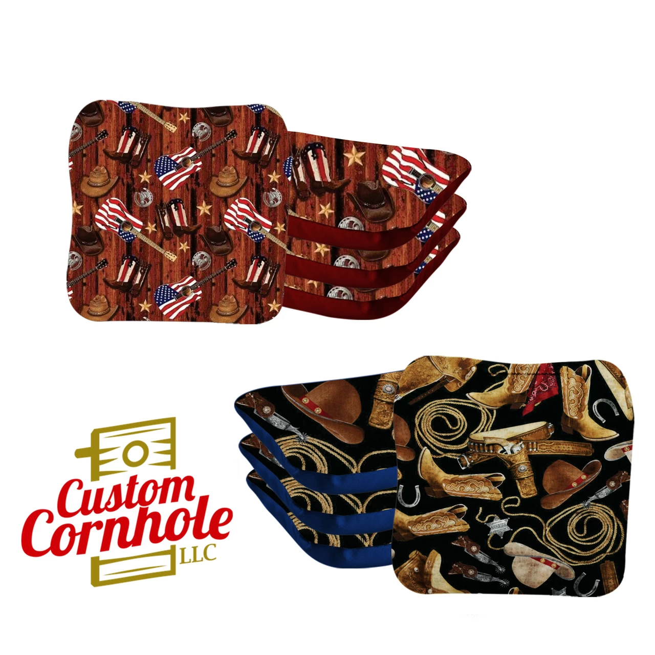 Cowboy Boots Professional Cornhole Bags - Set Of 8 3 Cowboy Boots Professional Cornhole Bags - Set Of 8