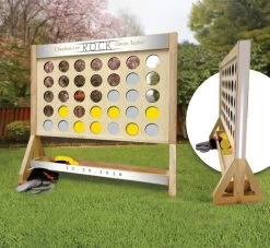 Wedding Name & Date Personalized Giant Connect Four Game