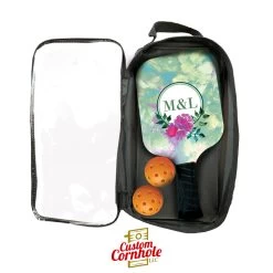 Custom Watercolor Monogram Pickleball Paddle Set -Pro Cornhole Shop Custom Cornhole LLC Pickleball 2 08353.1707877954