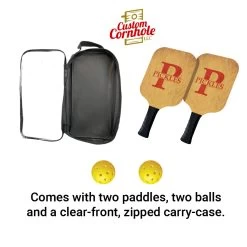 Custom Red Monogram Pickleball Paddle Set -Pro Cornhole Shop Custom Cornhole LLC Pickleball 2 60720.1707870632