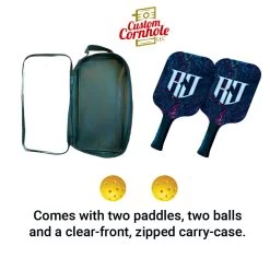 Custom Two Letter Gothic Monogram Pickleball Paddle Set 7 Custom Two Letter Gothic Monogram Pickleball Paddle Set -Pro Cornhole Shop Custom Cornhole LLC Pickleball 3 55431.1707877695