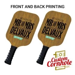 Custom Mr And Mrs Pickleball Paddle Set