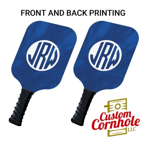 Custom Three Letter Monogram Blue Pickleball Paddle Set -Pro Cornhole Shop Custom Cornhole LLC Pickleball 94023.1707877475