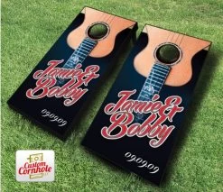 Custom Guitar Wedding Cornhole Set With Bags -Pro Cornhole Shop Custom Guitar Wedding Cornhole Set 09568.1485982103