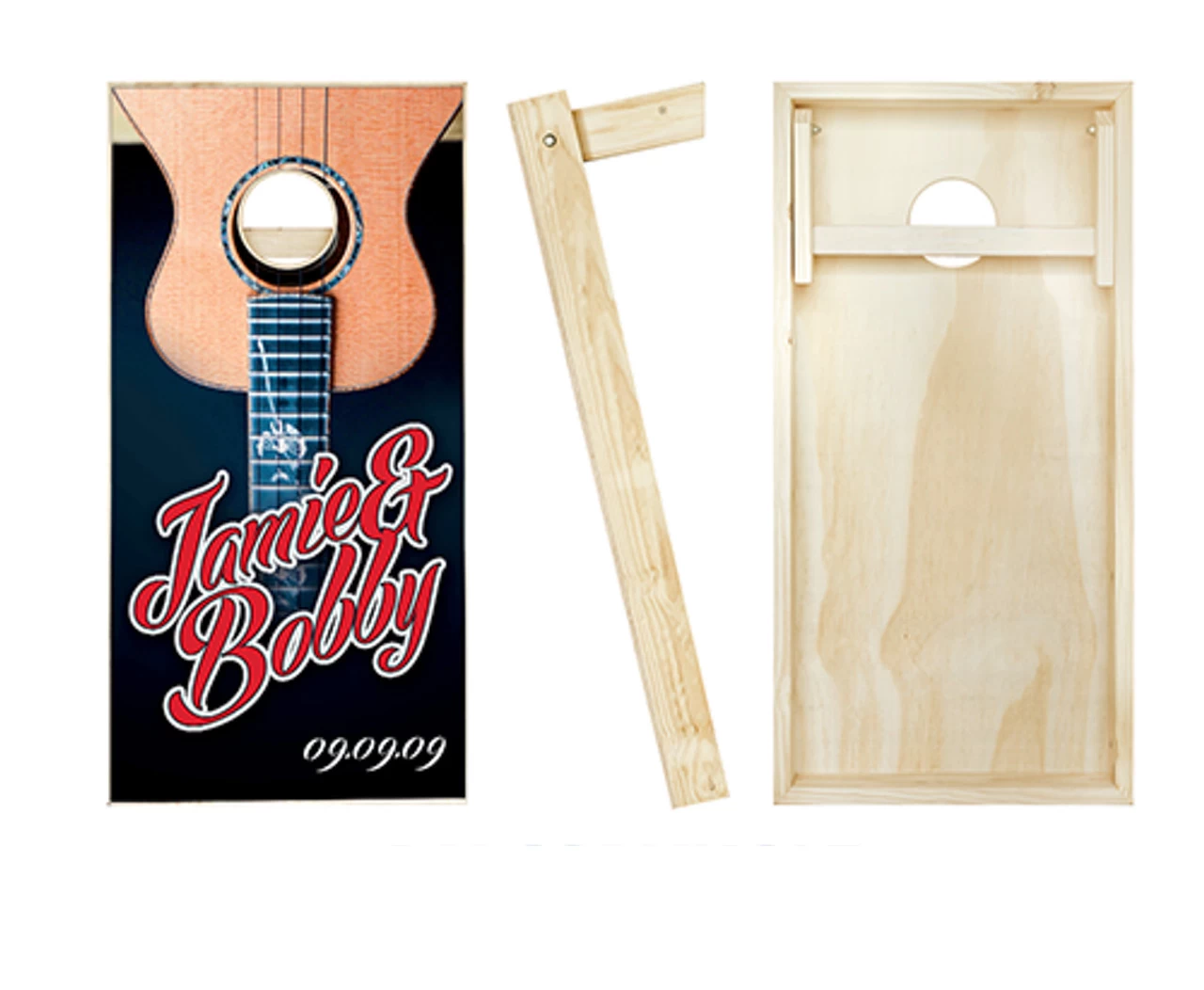 Custom Guitar Wedding Cornhole Set With Bags - Image 2