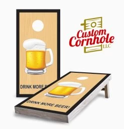Drink More Beer Mug Cornhole Set With Bags