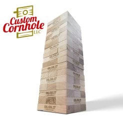 Wedding Date And Names Giant Topple Tower Game