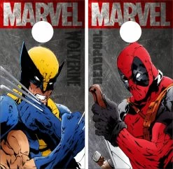 Wolverine And Deadpool Version 3 Cornhole Wraps - Set Of 2