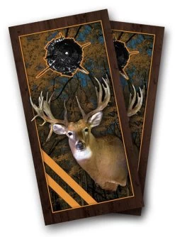 Framed Deer Cornhole Wraps - Set Of 2