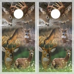 Deer Collage Cornhole Wraps - Set Of 2