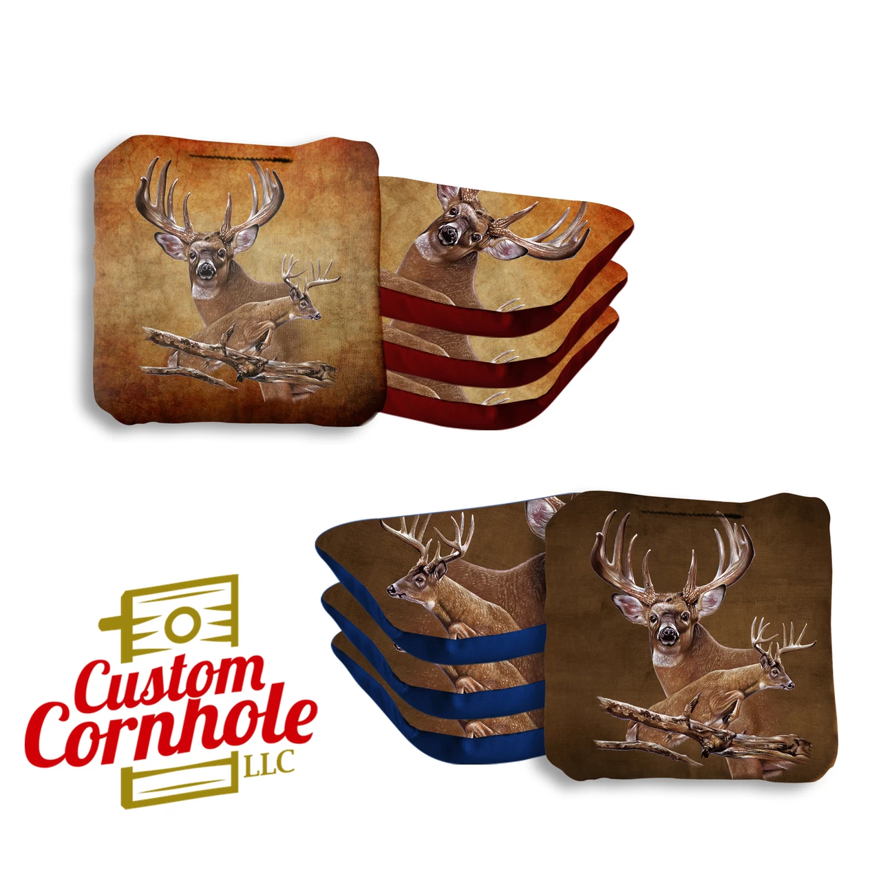 Deer Professional Cornhole Bags - Set Of 8 3 Deer Professional Cornhole Bags - Set Of 8