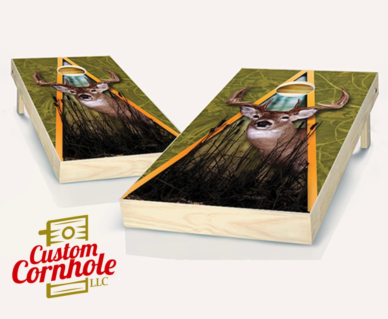Deer Triangle Cornhole Set With Bags 3 Deer Triangle Cornhole Set With Bags