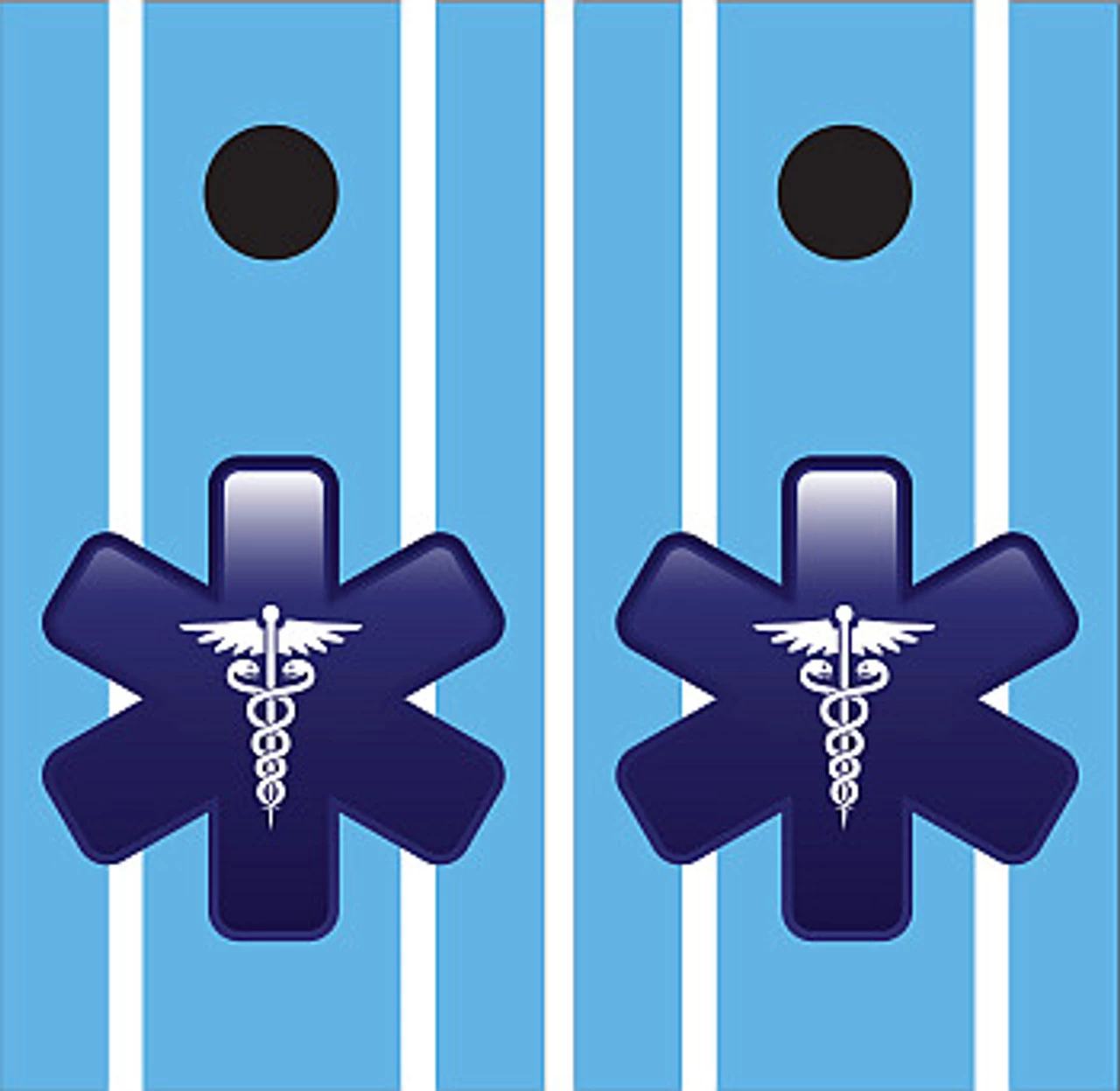 EMT Cornhole Wraps - Blue - Set Of 2 3 EMT Cornhole Wraps - Blue - Set Of 2