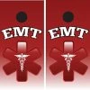 EMT Cornhole Wraps - Red - Set Of 2