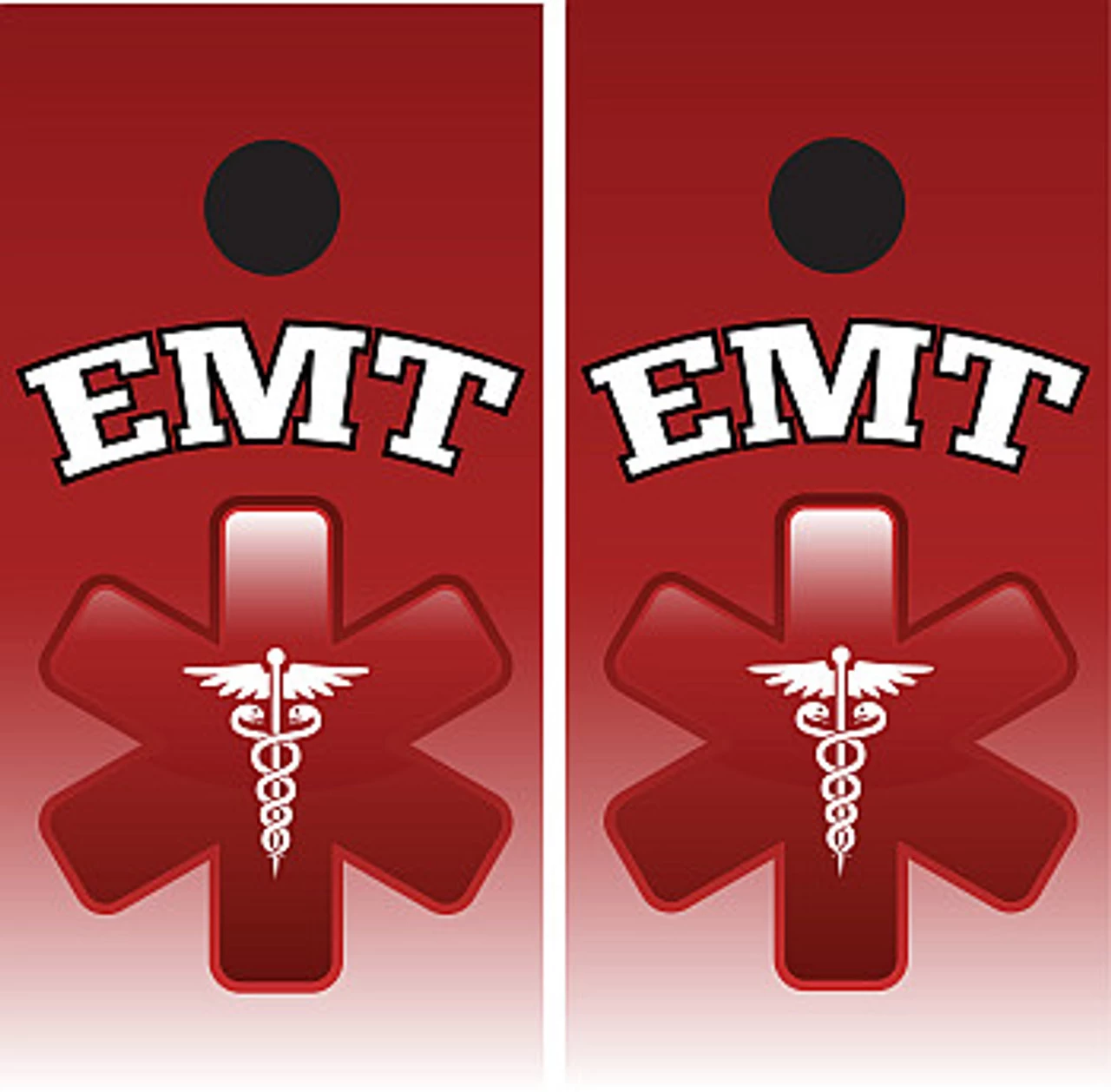 EMT Cornhole Wraps - Red - Set Of 2 3 EMT Cornhole Wraps - Red - Set Of 2