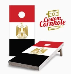 Egyptian Flag Cornhole Set With Bags