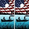 Fishing On Boat Cornhole Wraps - Set Of 2 -Pro Cornhole Shop Fishing on Boat Flag 40722.1716422135