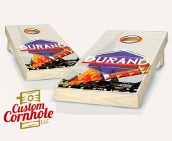 French Surname Cornhole Set With Bags