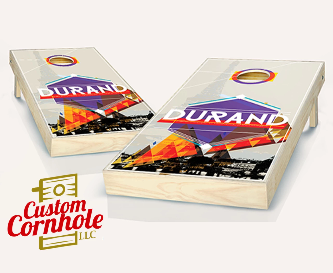 French Surname Cornhole Set With Bags 3 French Surname Cornhole Set With Bags