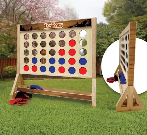 Rustic Personalized Family Giant Connect Four Game -Pro Cornhole Shop Giant Connect Four Game 1.43.36 PM copy 4 35361.1610489810