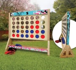 Monogram Glitch Art Kittens Giant Connect Four Game