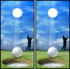 Golf Cornhole Wraps - Set Of 2