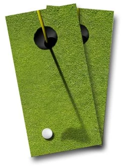 Golf Hole Cornhole Wraps - Set Of 2