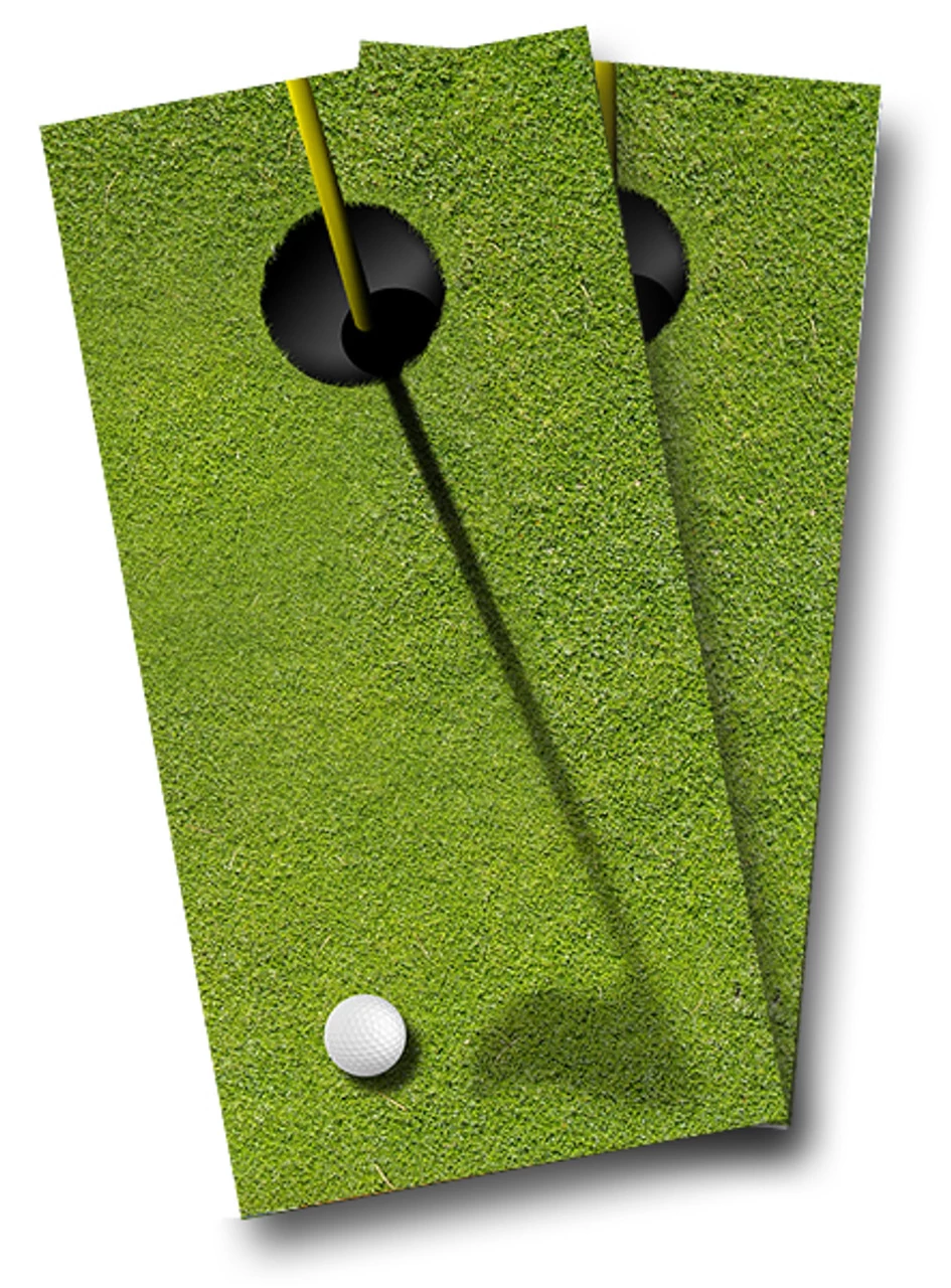 Golf Hole Cornhole Wraps - Set Of 2 3 Golf Hole Cornhole Wraps - Set Of 2