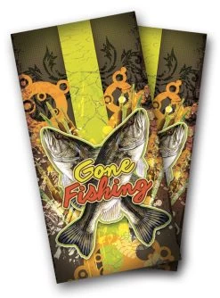 Gone Fishing Cornhole Wraps - Set Of 2