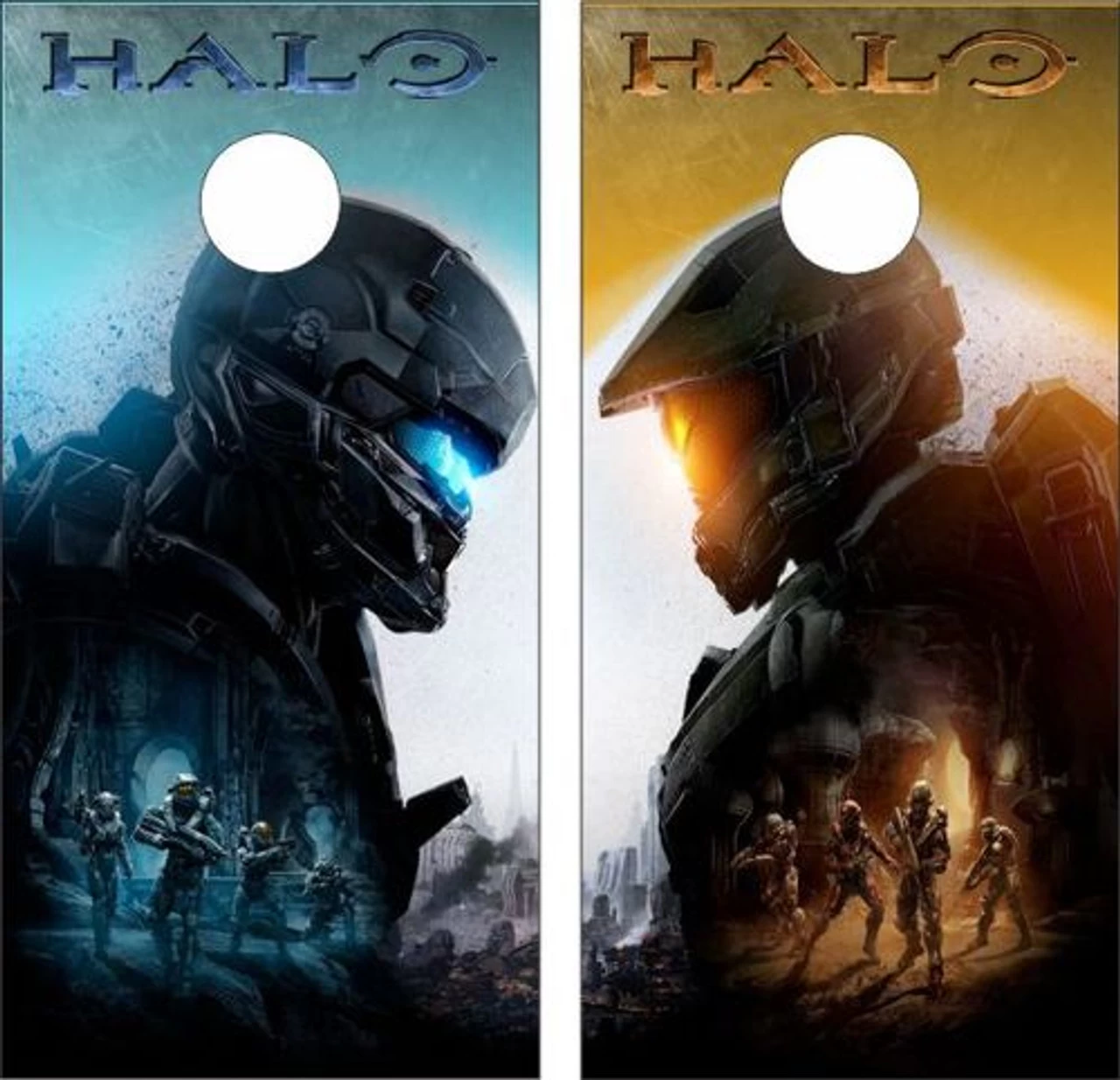 Halo Cornhole Wraps - Set Of 2 3 Halo Cornhole Wraps - Set Of 2