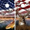 Hunting And Fishing Cornhole Wraps - Set Of 2 1 Hunting And Fishing Cornhole Wraps - Set Of 2 -Pro Cornhole Shop Hunter Deer Duck RedFish Trout Flag Custom 4 80193.1712691997