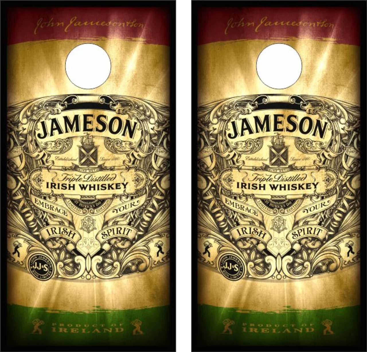 Jameson Irish Whiskey Version 2 Cornhole Wraps - Set Of 2 3 Jameson Irish Whiskey Version 2 Cornhole Wraps - Set Of 2