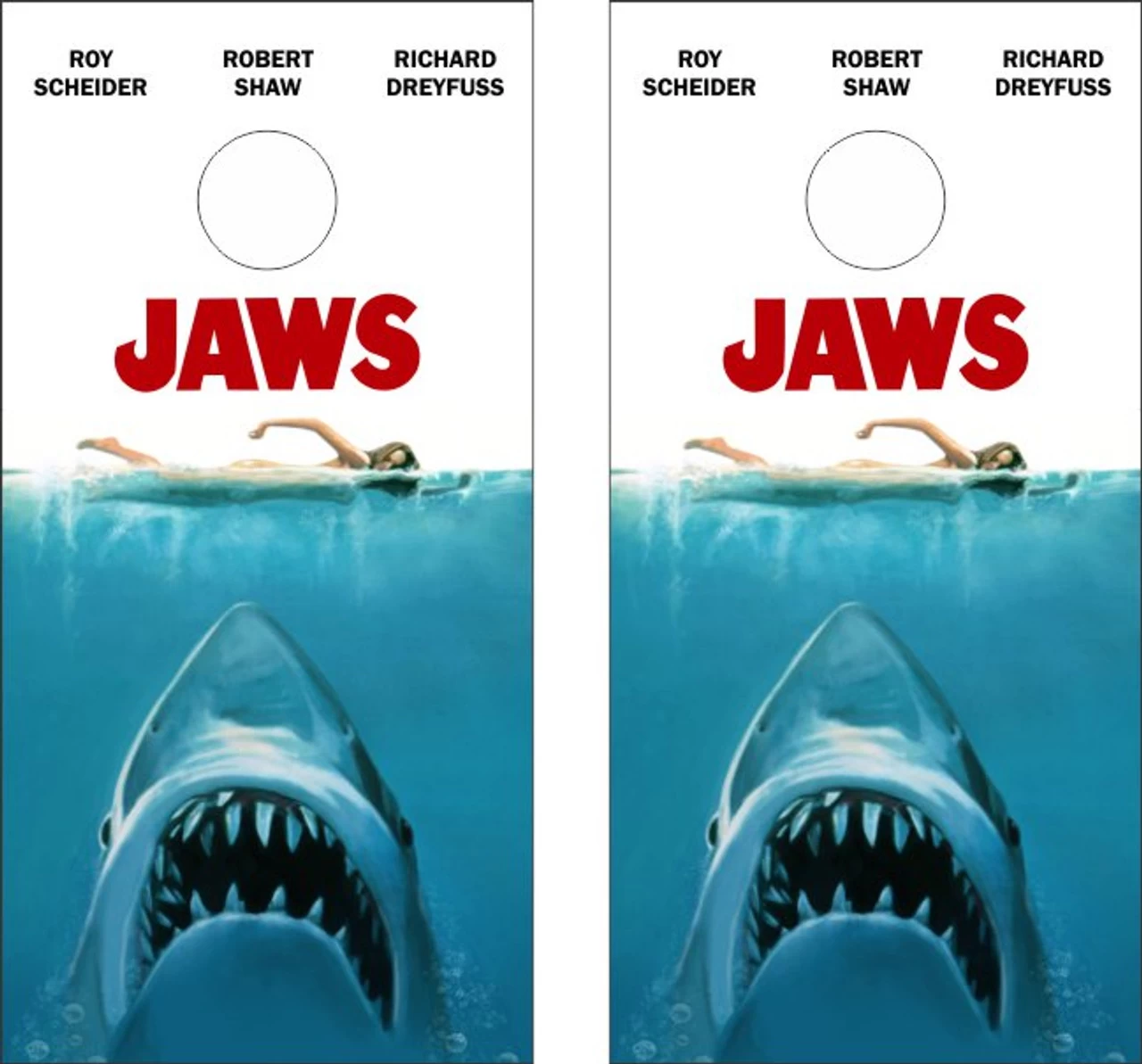 Jaws Cornhole Wraps - Set Of 2 3 Jaws Cornhole Wraps - Set Of 2