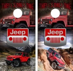Jeep Version 3 Cornhole Wraps - Set Of 2