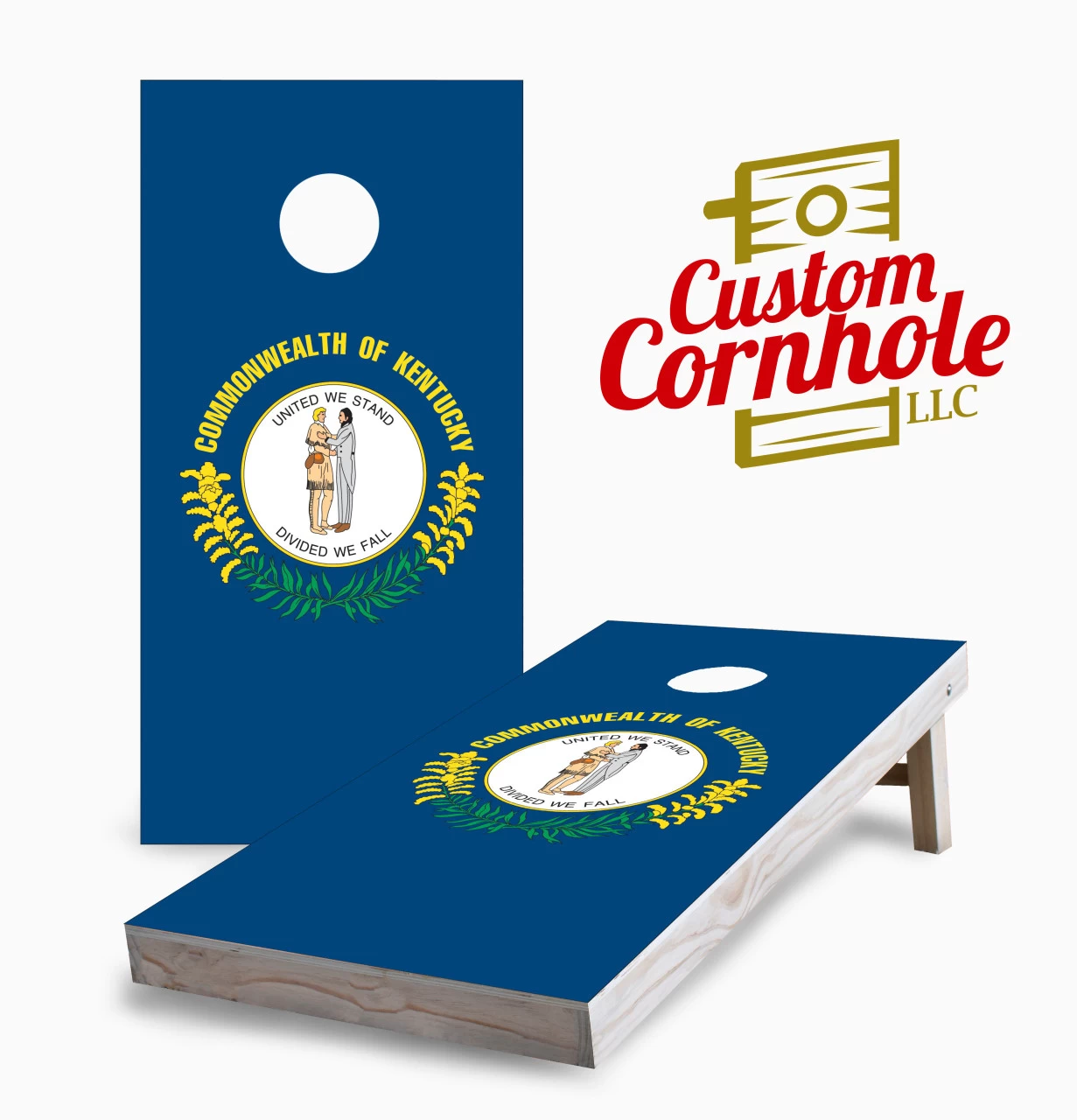 Kentucky Flag Cornhole Set With Bags 3 Kentucky Flag Cornhole Set With Bags