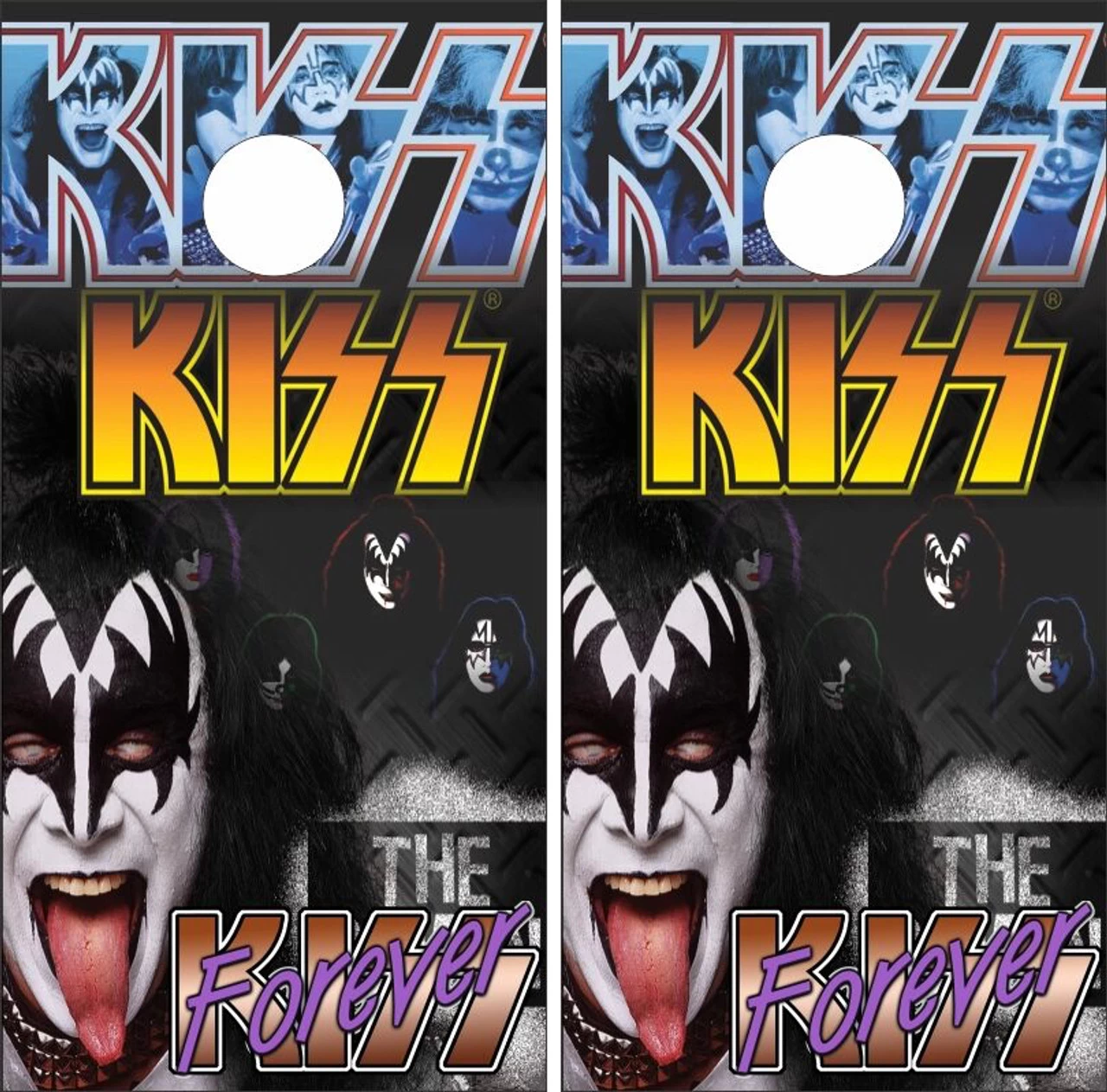 Kiss Version 2 Cornhole Wraps - Set Of 2 3 Kiss Version 2 Cornhole Wraps - Set Of 2