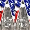 Lake Life Cornhole Wraps - Set Of 2 2 Lake Life Cornhole Wraps - Set Of 2 -Pro Cornhole Shop Lake Life American Flag Triangle 3 08821.1707764290