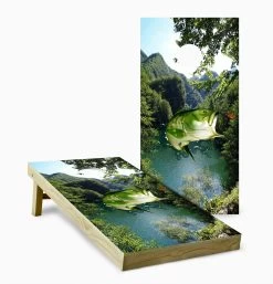Largemouth Bass Cornhole Set With Bags