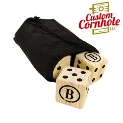 Burned Monogram Lawn Dice Game