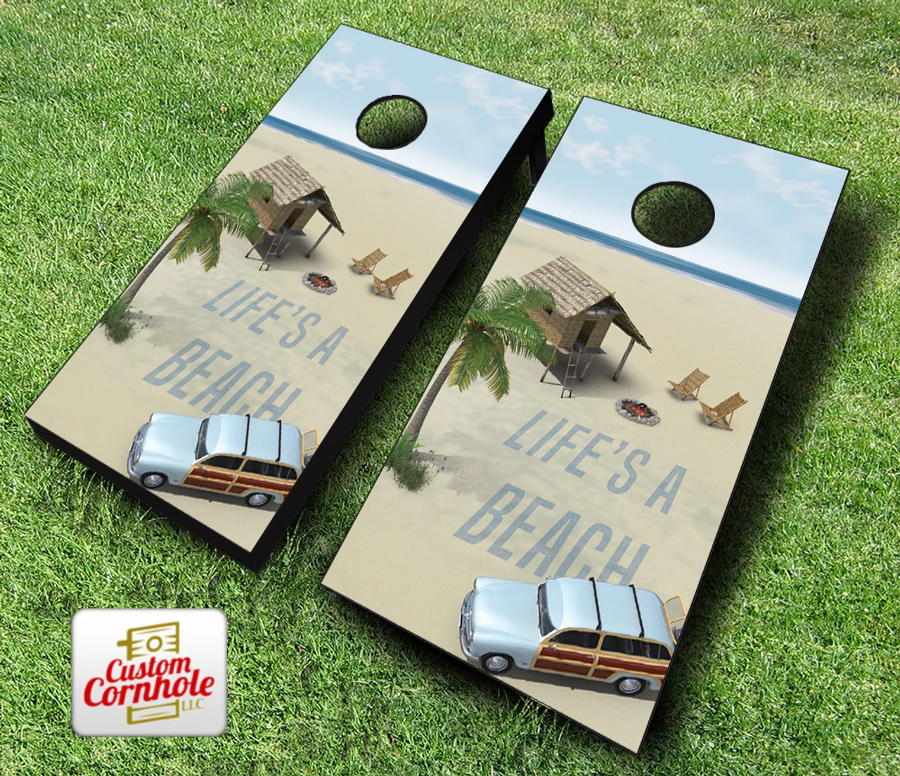 Life's A Beach Cornhole Set With Bags 5 Life's A Beach Cornhole Set With Bags - Image 3