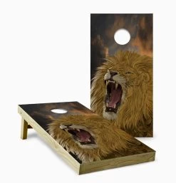 Lion Cornhole Set With Bags