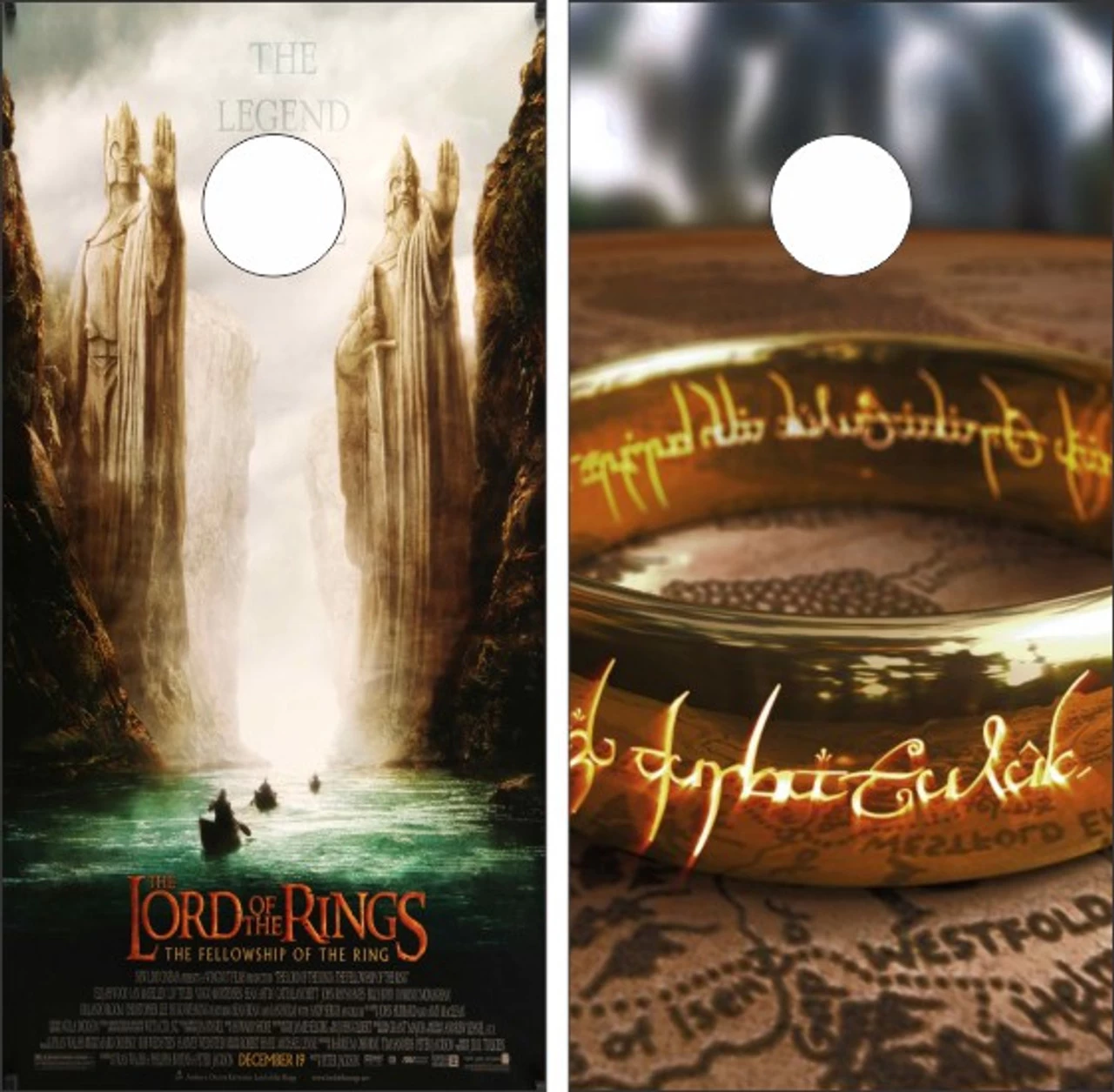 The Lord Of The Rings Version 3 Cornhole Wraps - Set Of 2 3 The Lord Of The Rings Version 3 Cornhole Wraps - Set Of 2