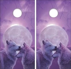 Loving Wolves Cornhole Wraps - Set Of 2