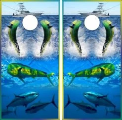 Mahi Mahi Cornhole Wraps - Set Of 2
