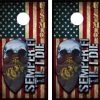 Marine Semper Fi Skull Mask Cornhole Wraps - Set Of 2 -Pro Cornhole Shop Marine Semper Fi Skull Mask 40362.1573957827