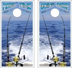 Deep Sea Fishing Cornhole Wraps - Set Of 2