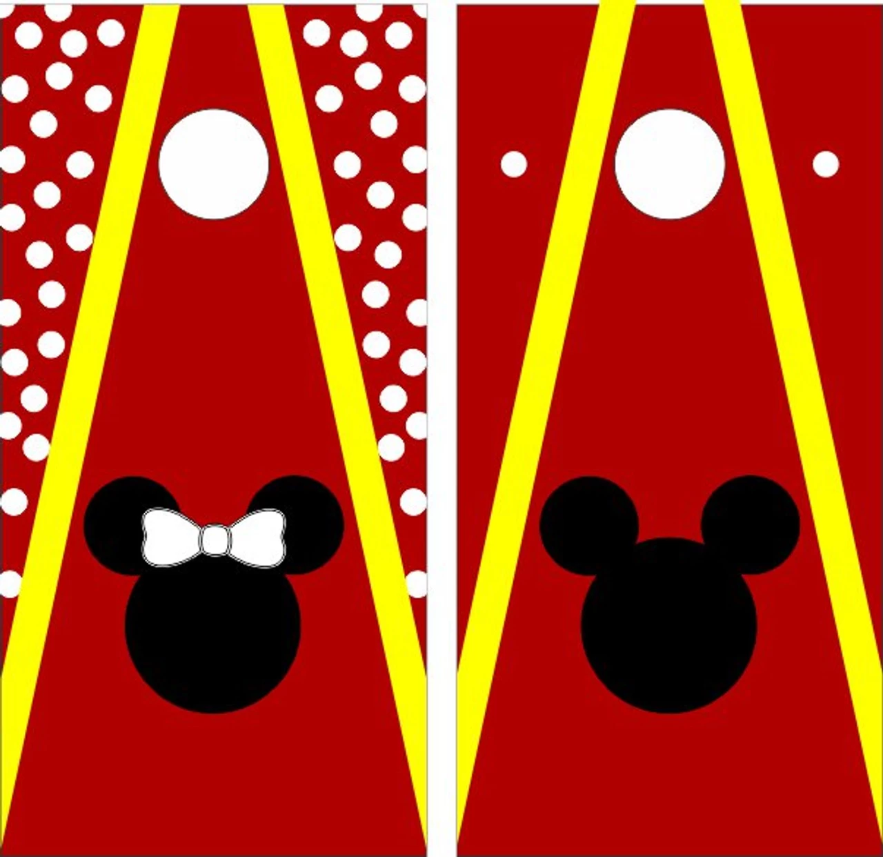 Mickey And Minnie Mouse Version 2 Cornhole Wraps - Set Of 2 3 Mickey And Minnie Mouse Version 2 Cornhole Wraps - Set Of 2