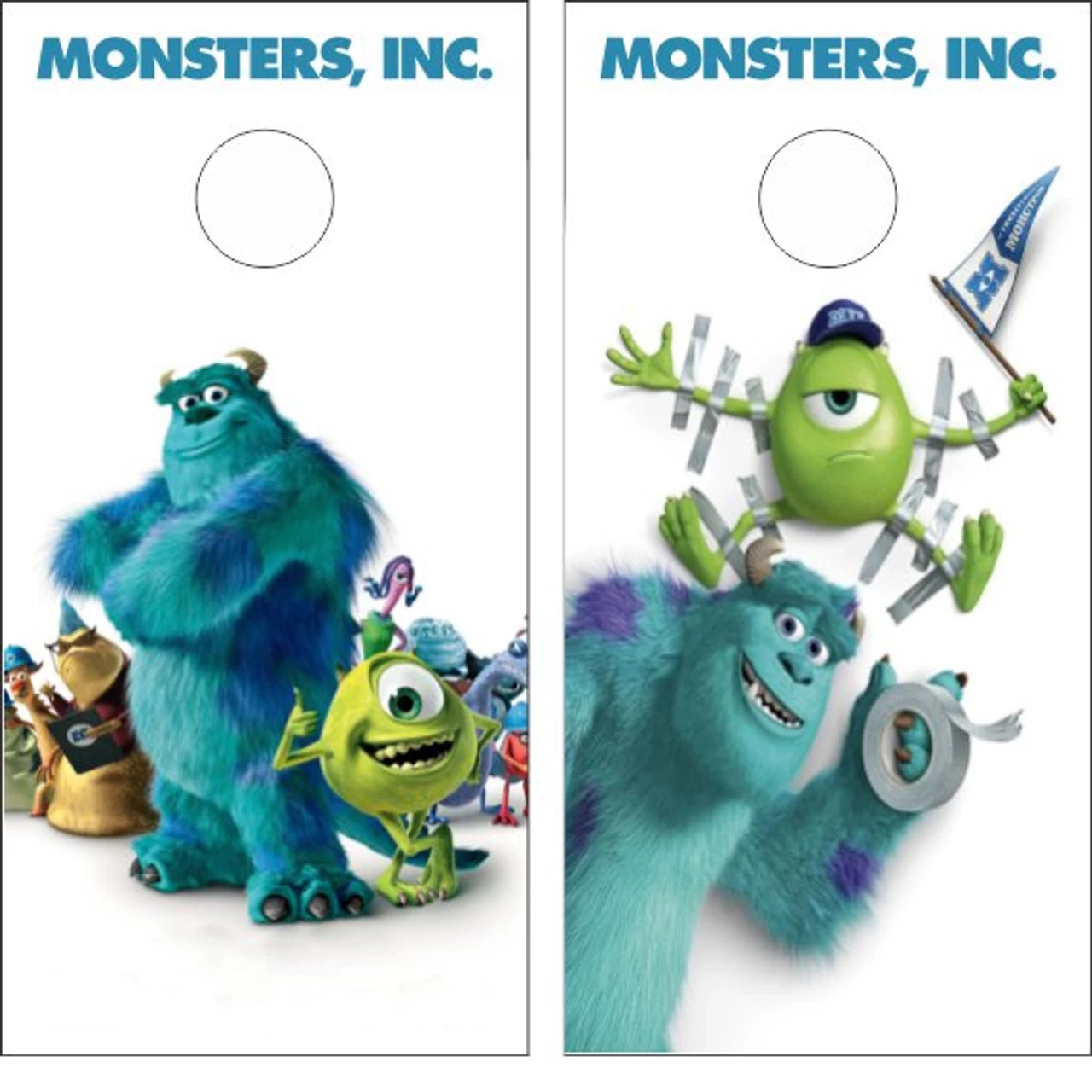 Monsters, Inc. Cornhole Wraps - Set Of 2 3 Monsters, Inc. Cornhole Wraps - Set Of 2