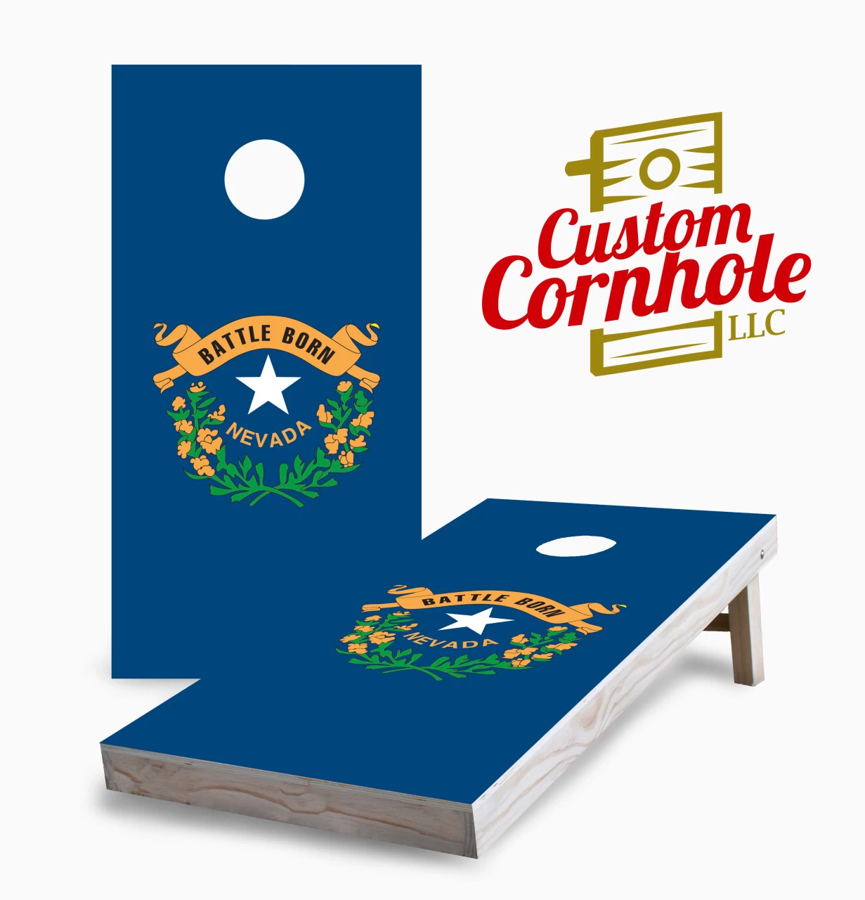 Nevada Flag Cornhole Set With Bags 3 Nevada Flag Cornhole Set With Bags