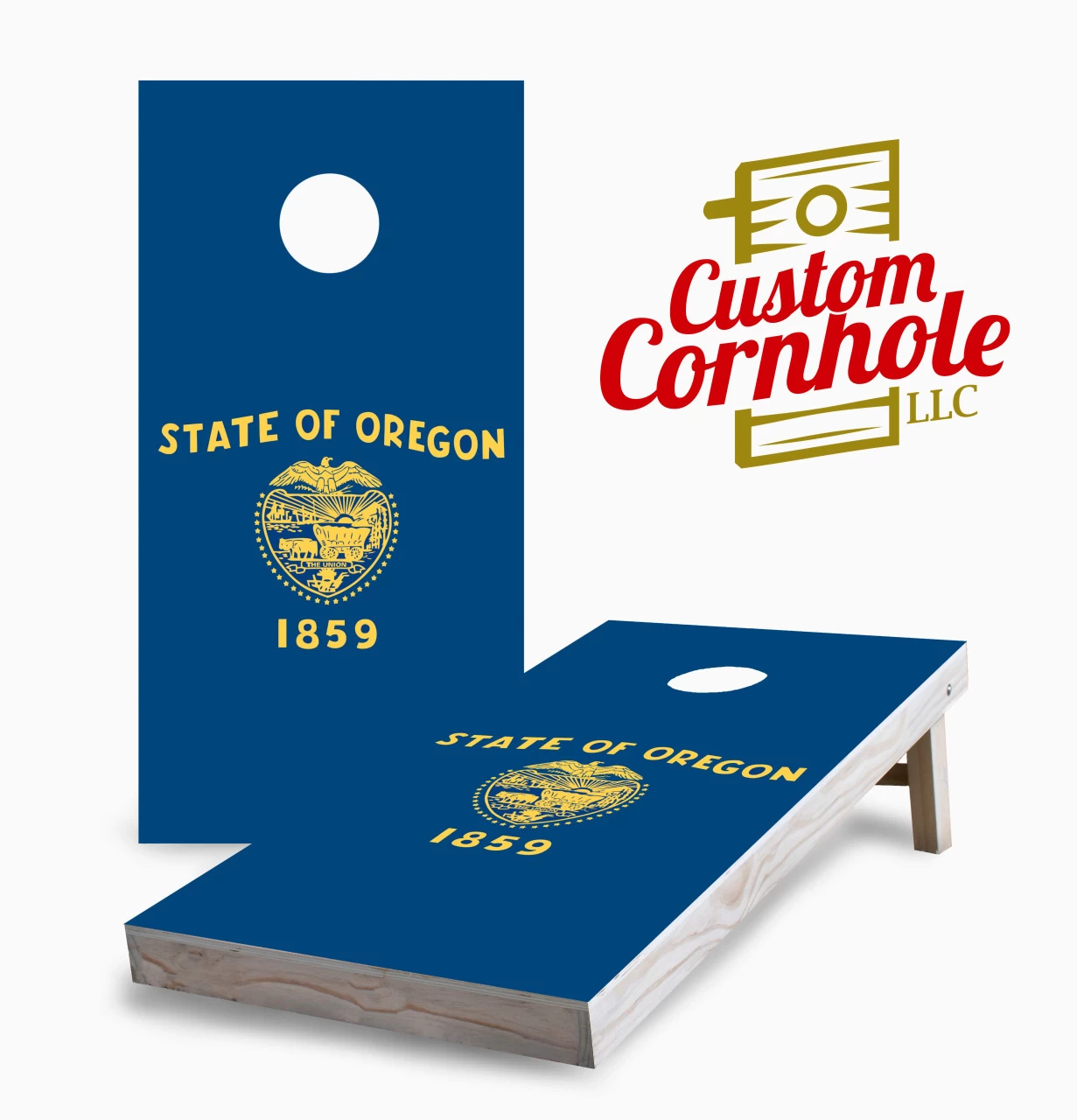 Oregon Flag Cornhole Set With Bags 3 Oregon Flag Cornhole Set With Bags